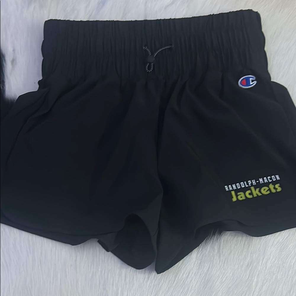 Champion Black Athletic Shorts with Elastic Waistband